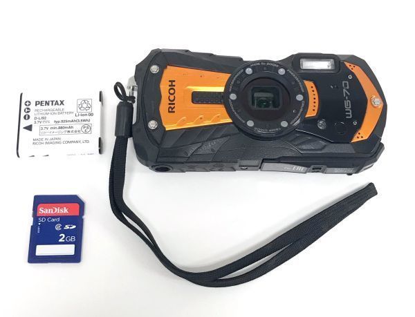 θ【動作確認済】RICOH デジタルカメラ WG-70 R03040 防水 耐寒 - メルカリ