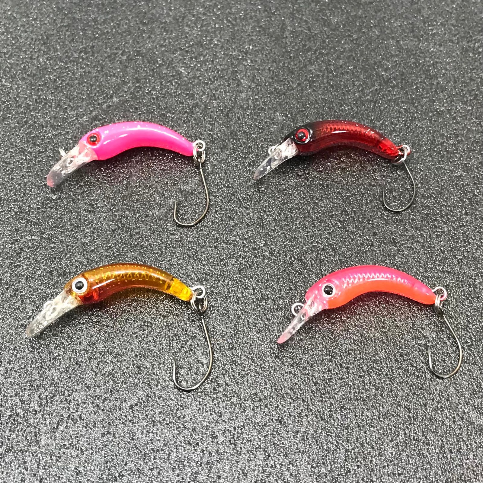 ニョロ系 エリアトラウト 菅釣り用 マイクロクランク 4個セット ［21