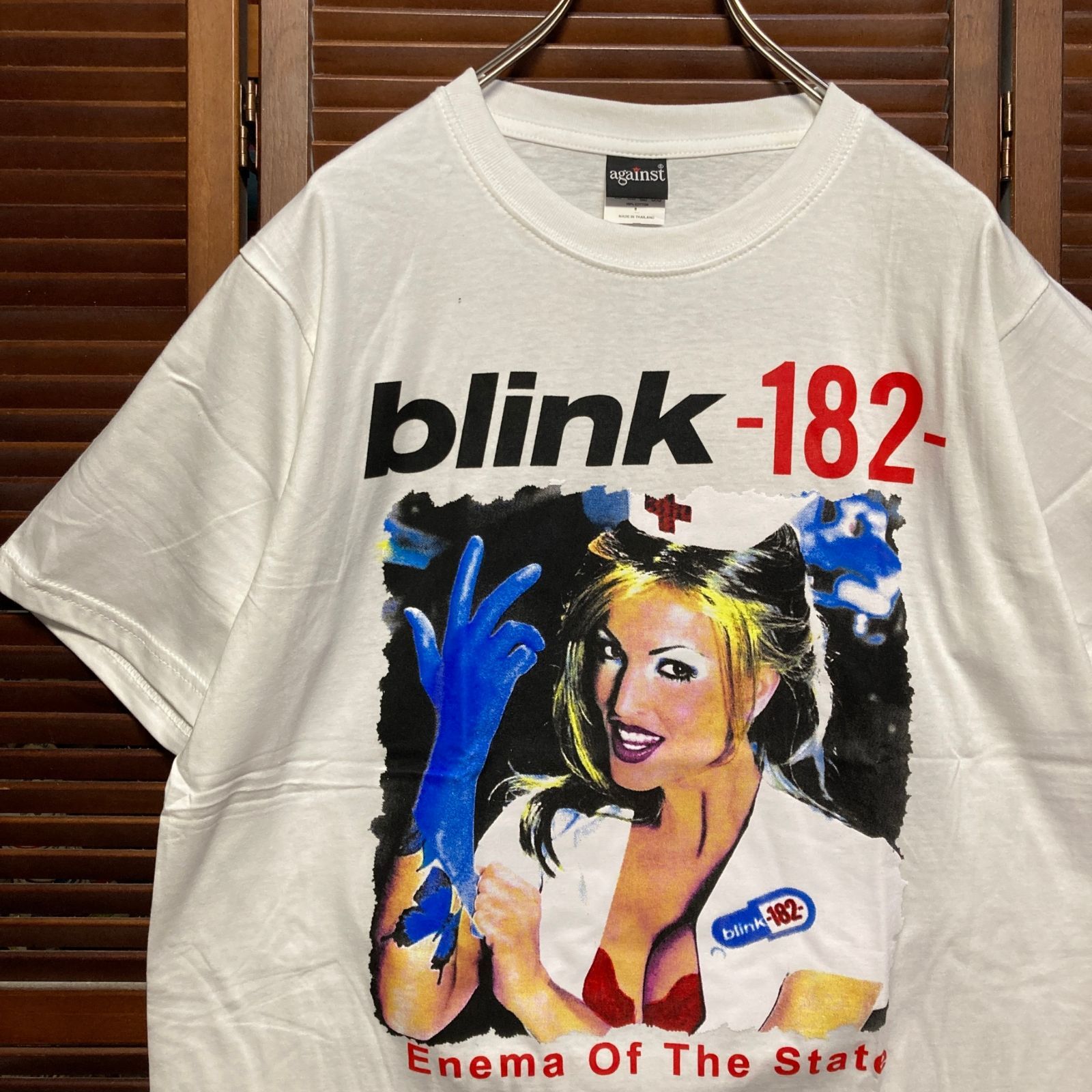 ⭐︎ ブリンク182 blink-182 白 ピンナップガール バンド Tシャツ tee
