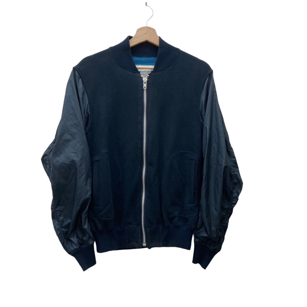Sacai サカイ MA-1 ジップアップブルゾン ネイビー 13-00392 - メルカリ