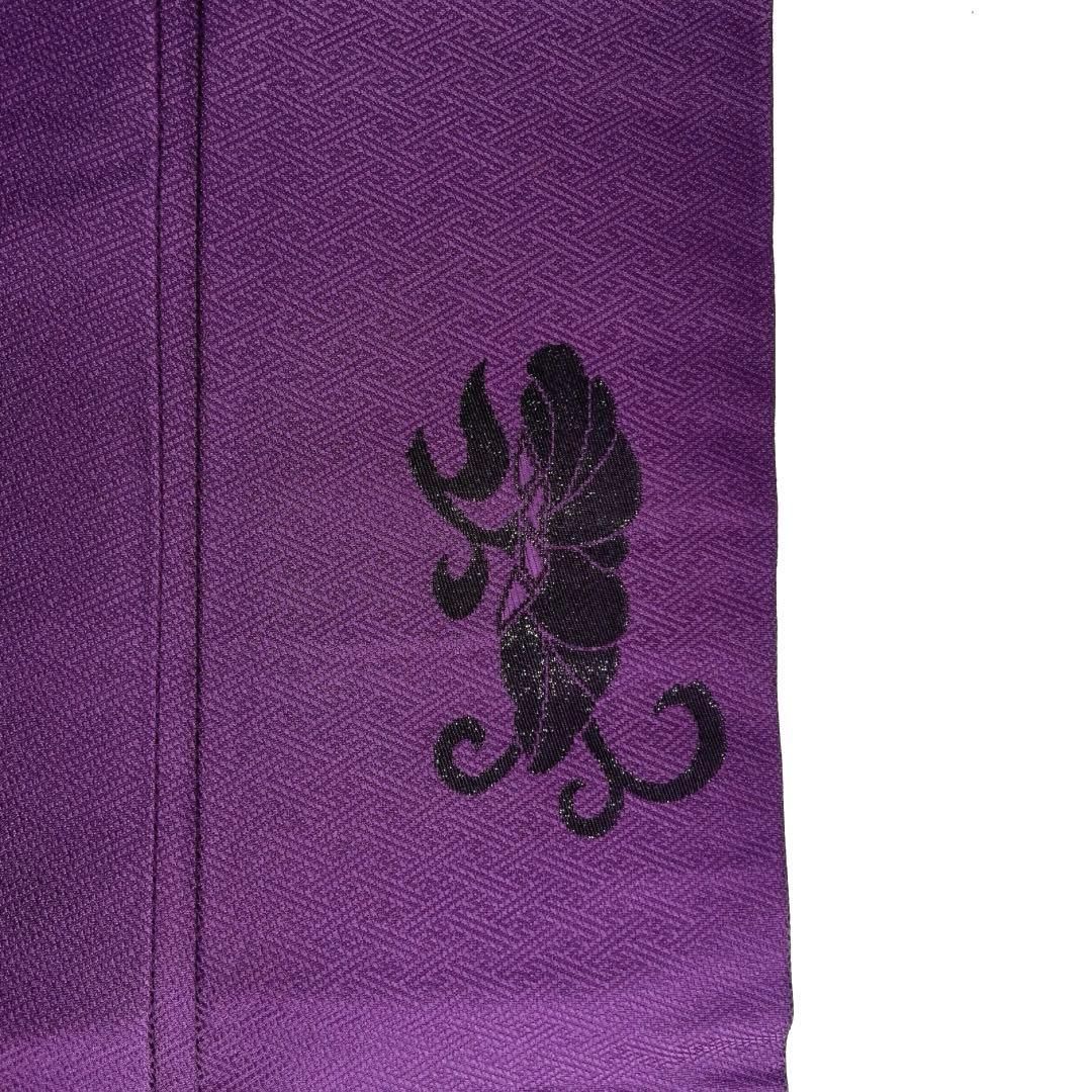 未着用 名古屋帯 唐花 唐草 紗綾形地紋 パープル 着物 094b d - メルカリ