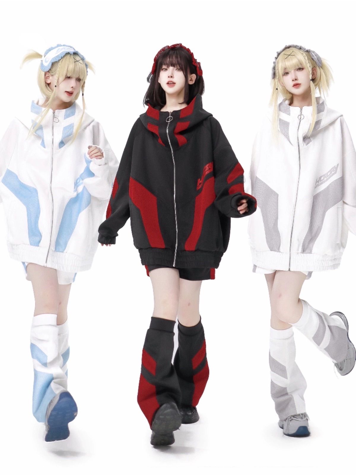 サイバー 渋谷 原宿 ブラック ホワイト y3k メンズ HOTDAYSIS 大きめ