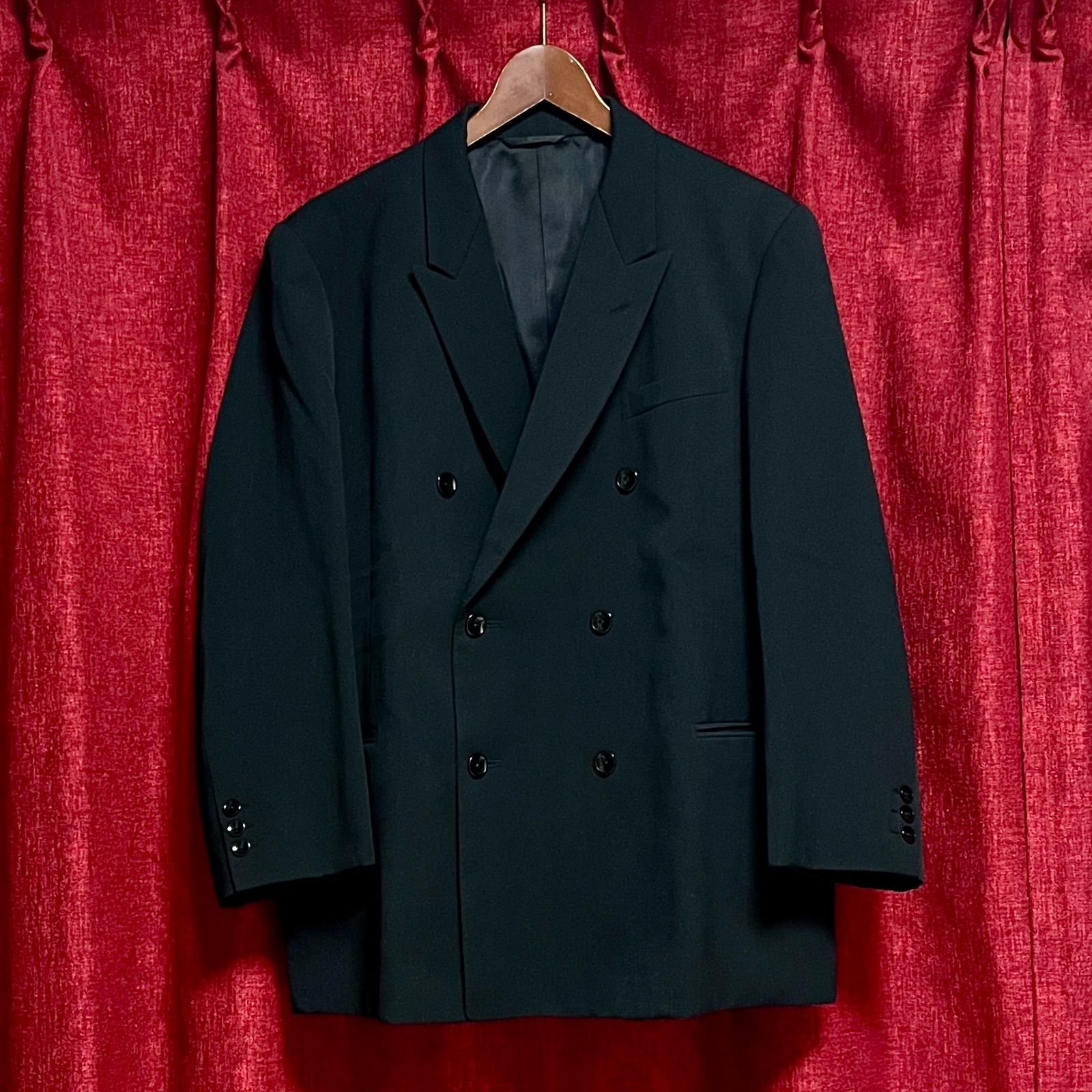 美品 50S～60S ヴィンテージ セットアップ 2ピース ダブル スーツ 無地