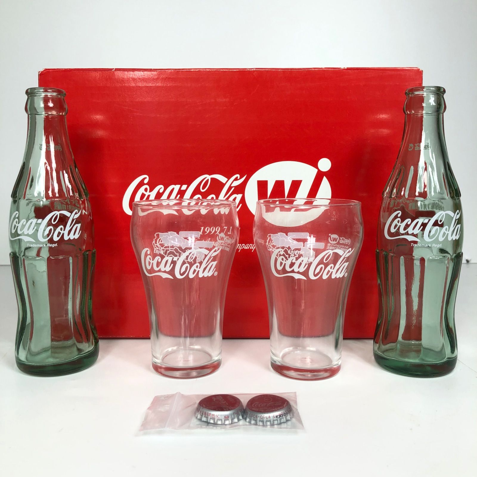 非売品】コカ・コーラ WJ記念グラス＆ボトルセット レトロ ノベルティ