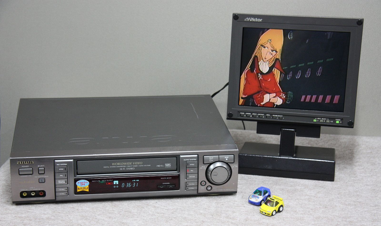 AIWA ワールドワイドVHSビデオデッキ NTSC/PAL/SECAM対応HV-MX100
