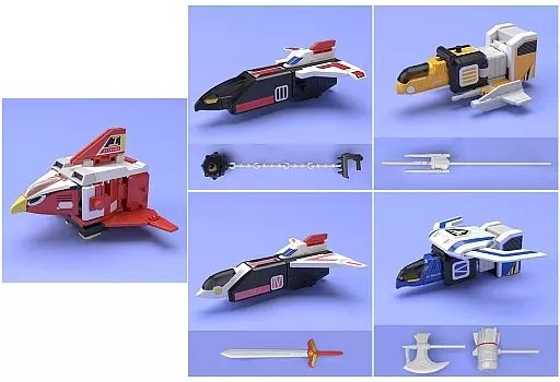 中古】食玩 プラモデル 全5種セット 「スーパーミニプラ 鳥人戦隊