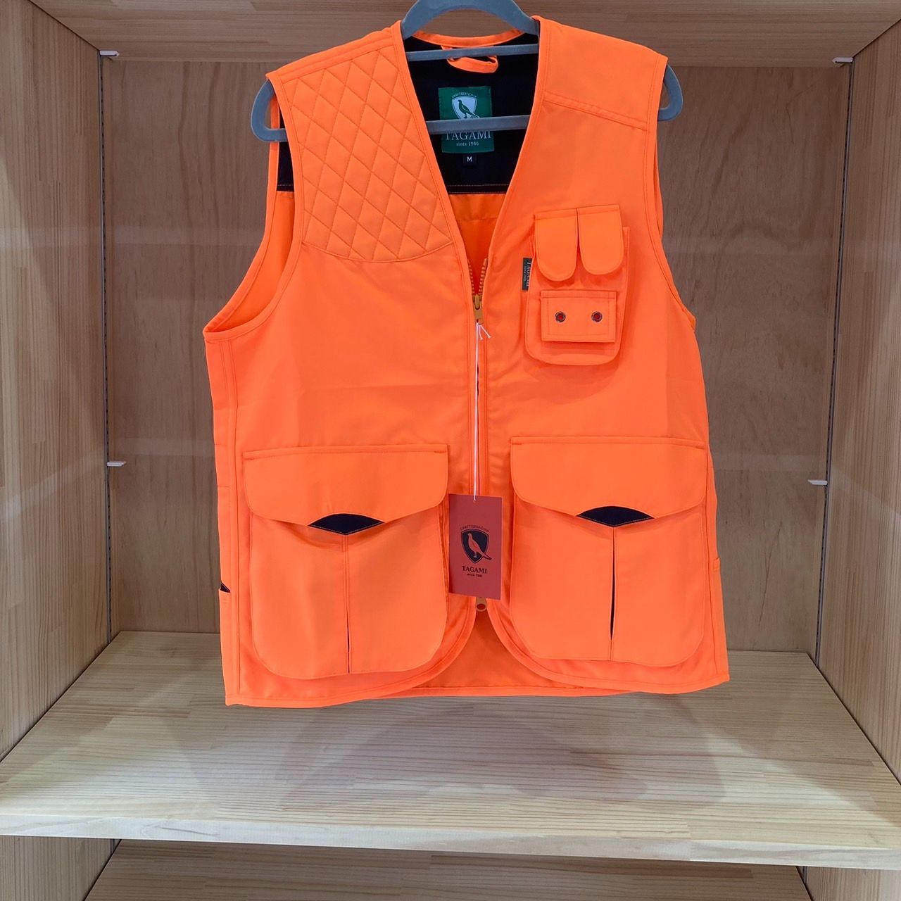 狩猟用品〉TAGAMI タガミ ハンティングベスト オレンジ布ベスト M・L