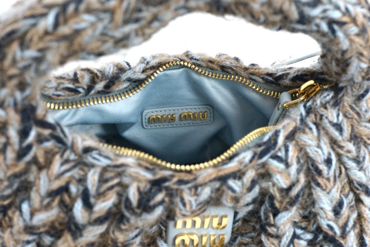 MIU MIU Wander Knit Wool Bag ミュウミュウ ワンダー ニットウール