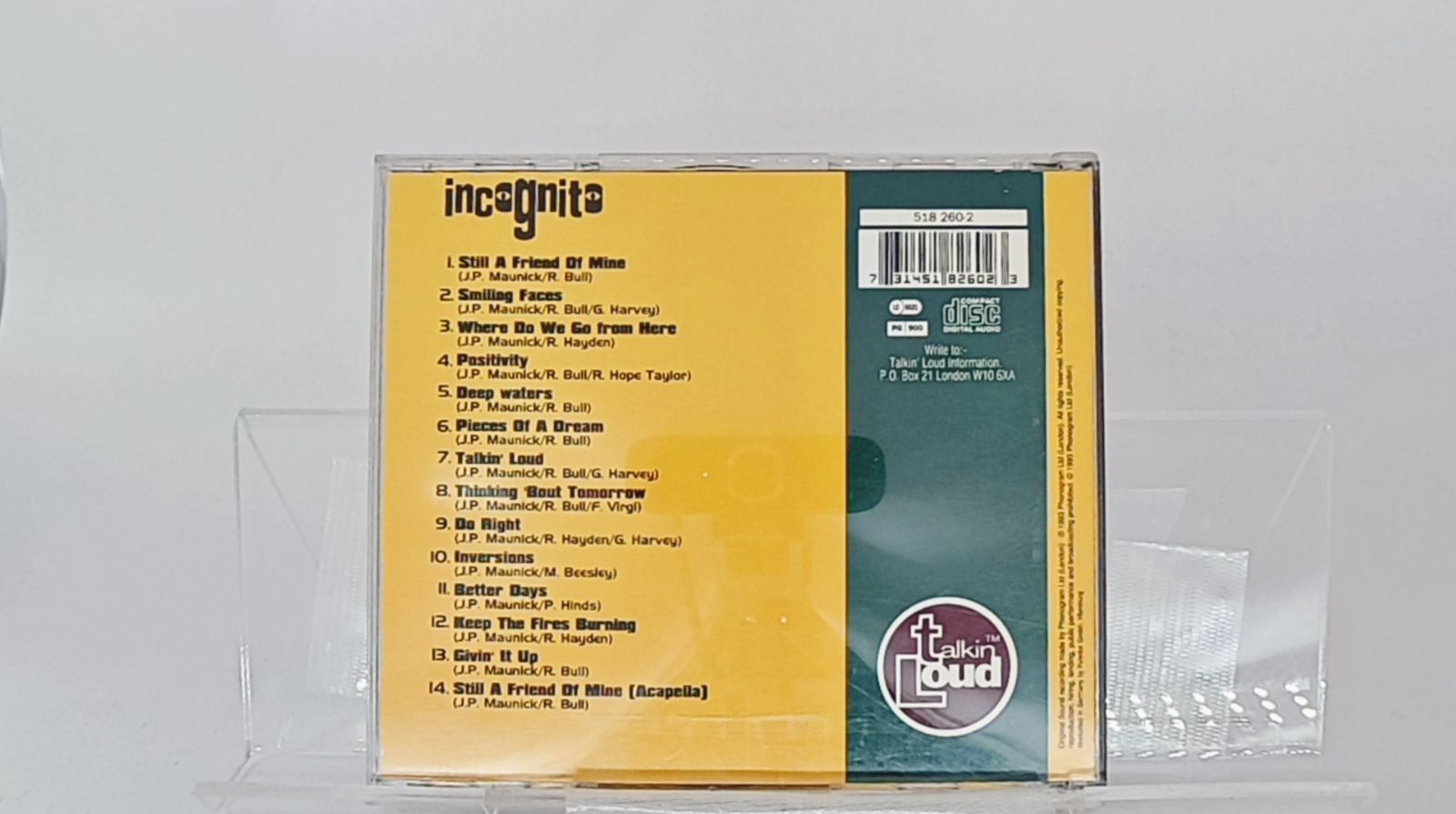 輸入盤☆インコグニート/Incognito□ POSITIVITY □ジャズ・ファンク