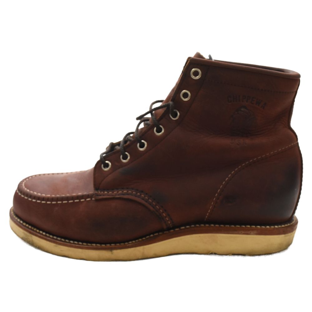 CHIPPEWA (チペワ) 6INCH MOC TOE BOOTS レザーワークブーツ ブラウン