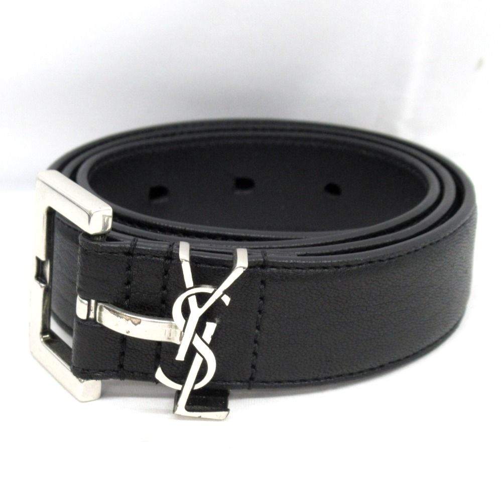 KR78801 イヴ・サンローラン ベルト カサンドラロゴ YSL ロゴ バックル