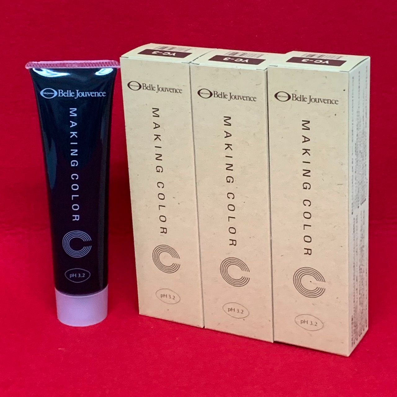 RC3。3本 弱酸性 ベルジュバンス ヘアカラー 白髪染め マニキュア