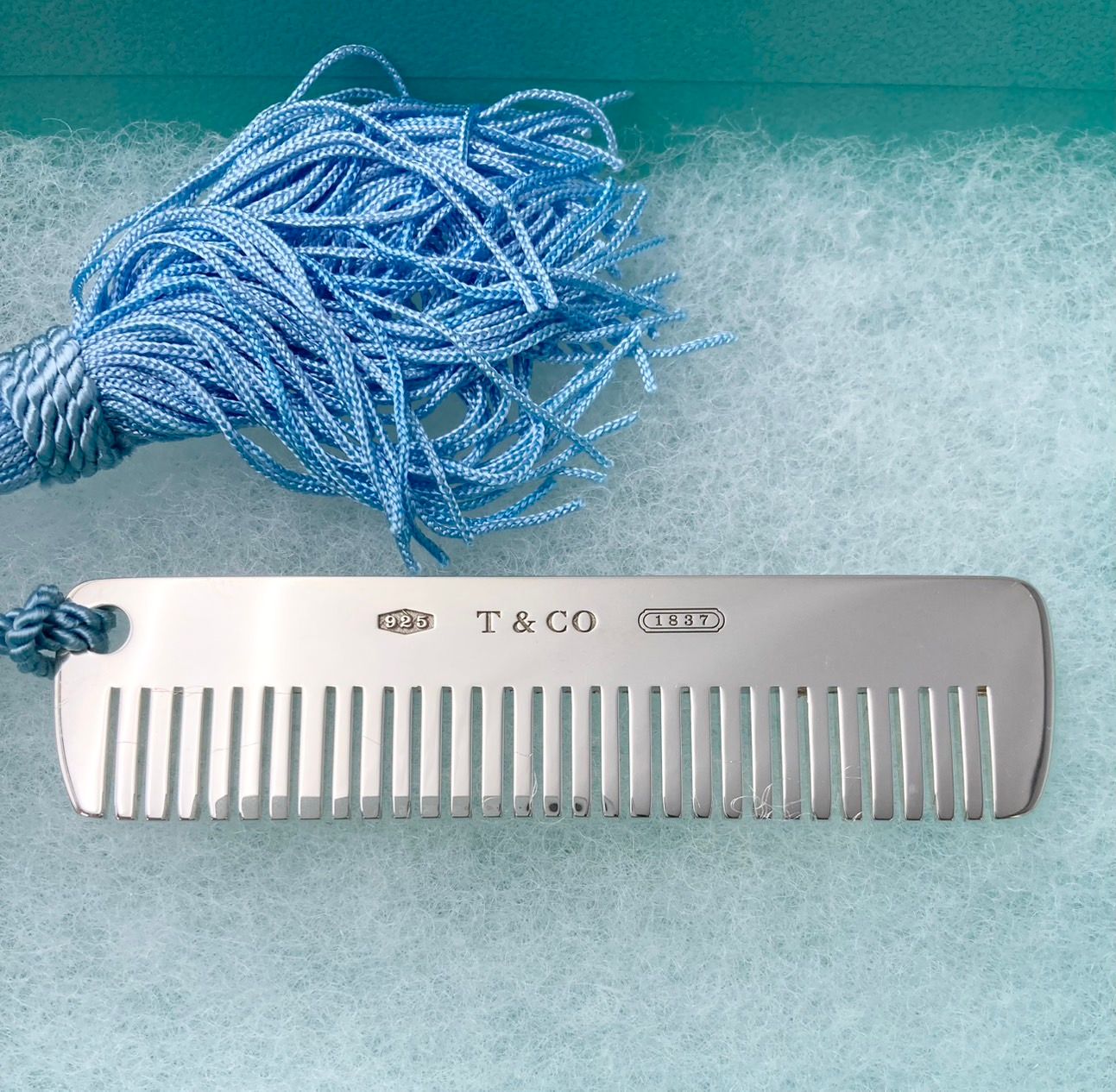 TIFFANY＆Co ティファニー 925 ベビーコーム くし 櫛 ブルー - メルカリ