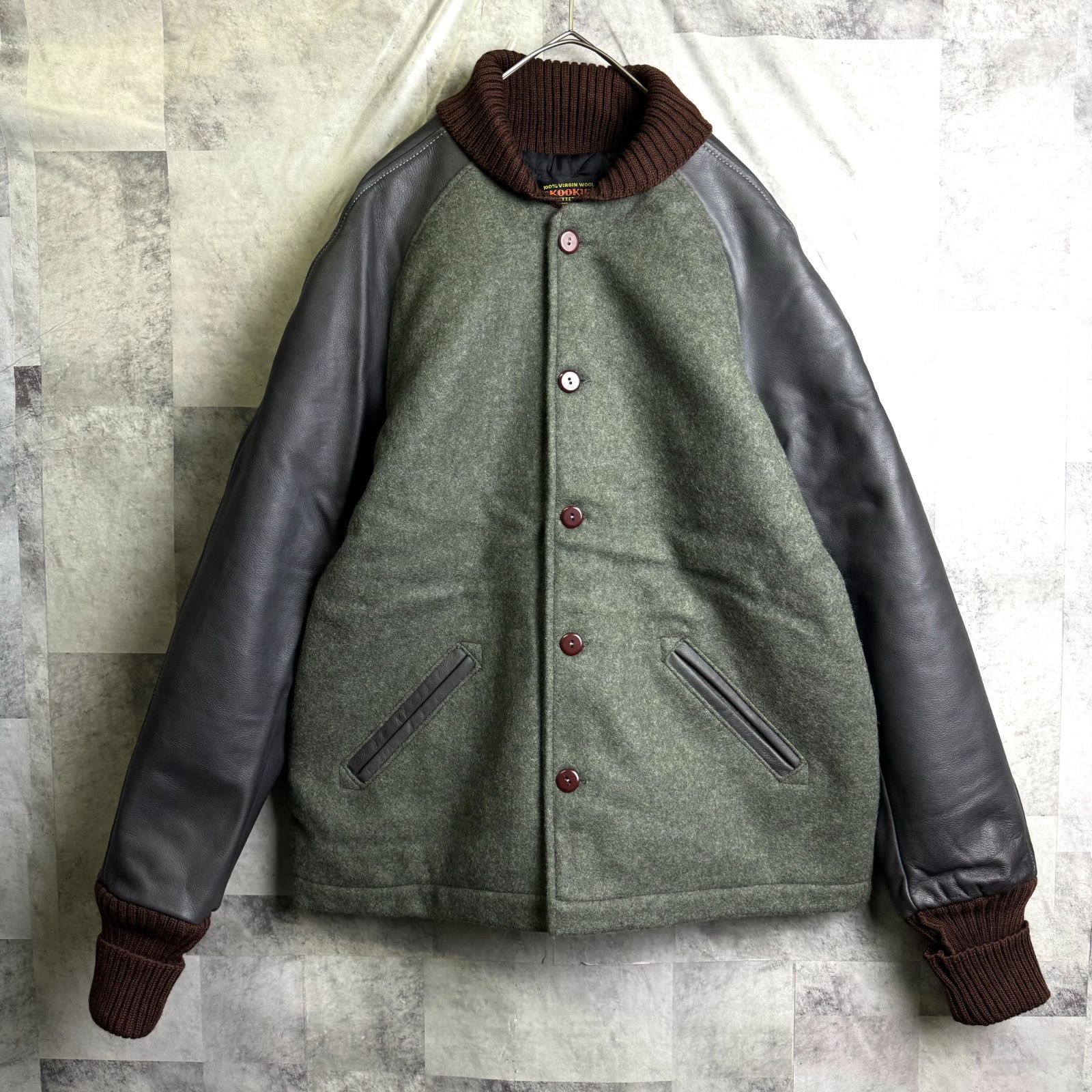 USA製 SKOOKUM スクーカム アワードジャケット 袖レザー スタジャン