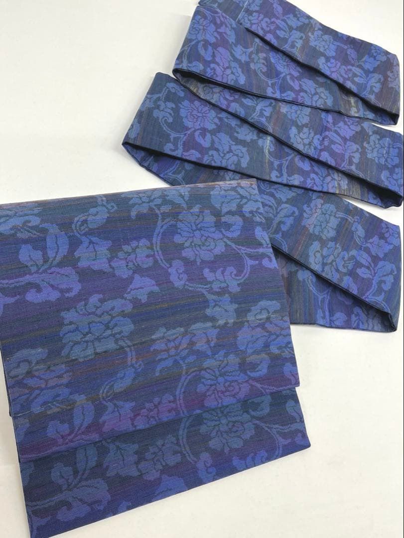 結城紬 全通 九寸名古屋帯 未使用品 正絹 Q1155 - メルカリ