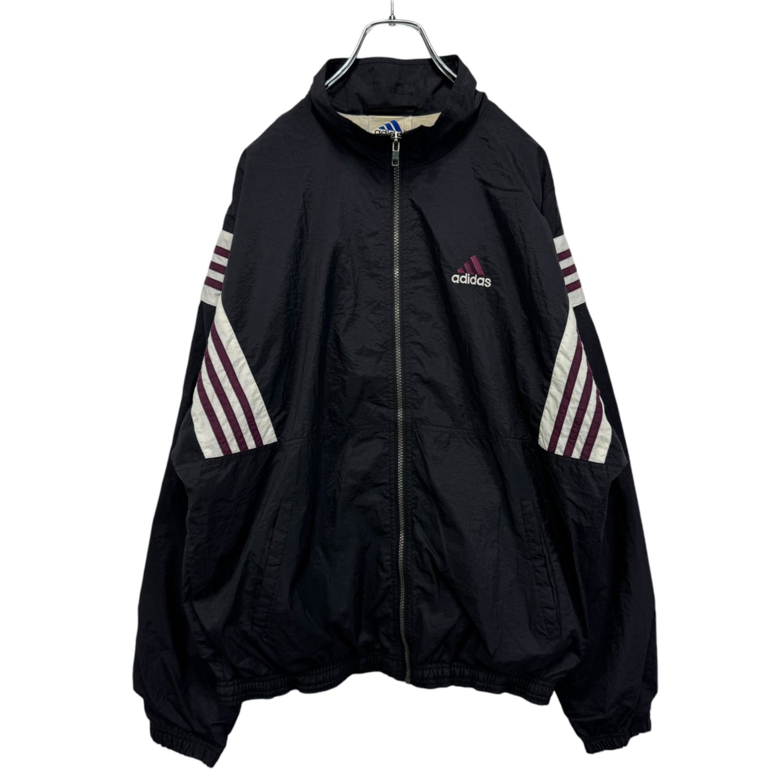 90s adidas Logo Embroidery Nylon Zip-up Jacket アディダス ナイロン