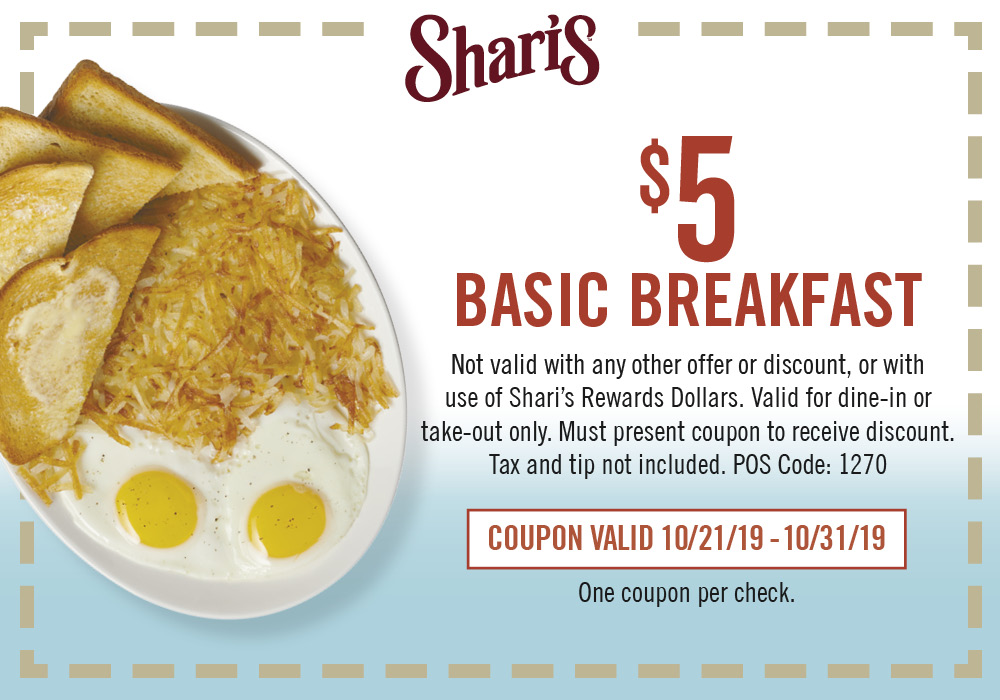 Fab 5 Menu Starting at $5 | Shari's Restaurant