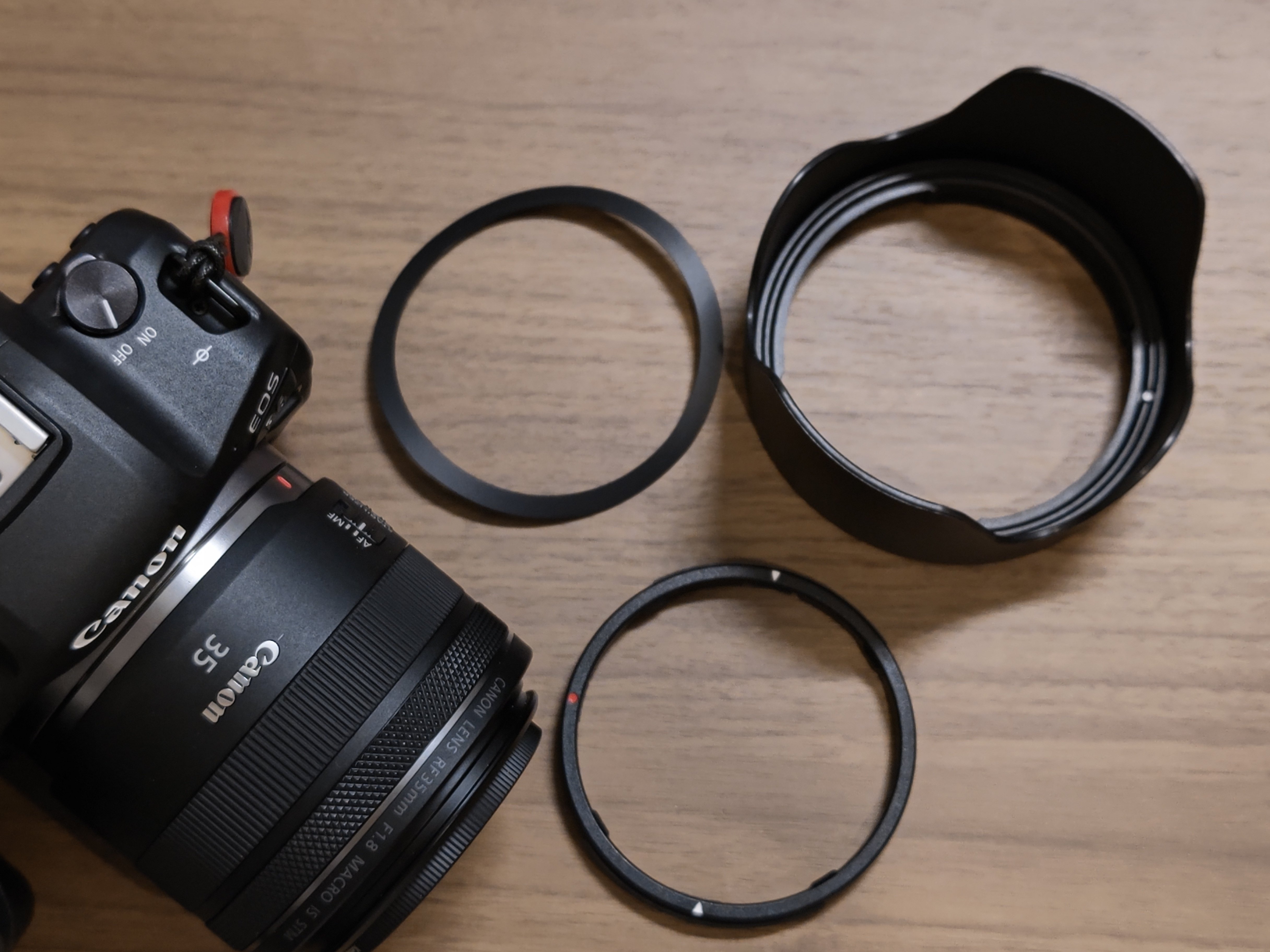 RF35mm F1.8 MACRO IS STM のフードについて｜田所