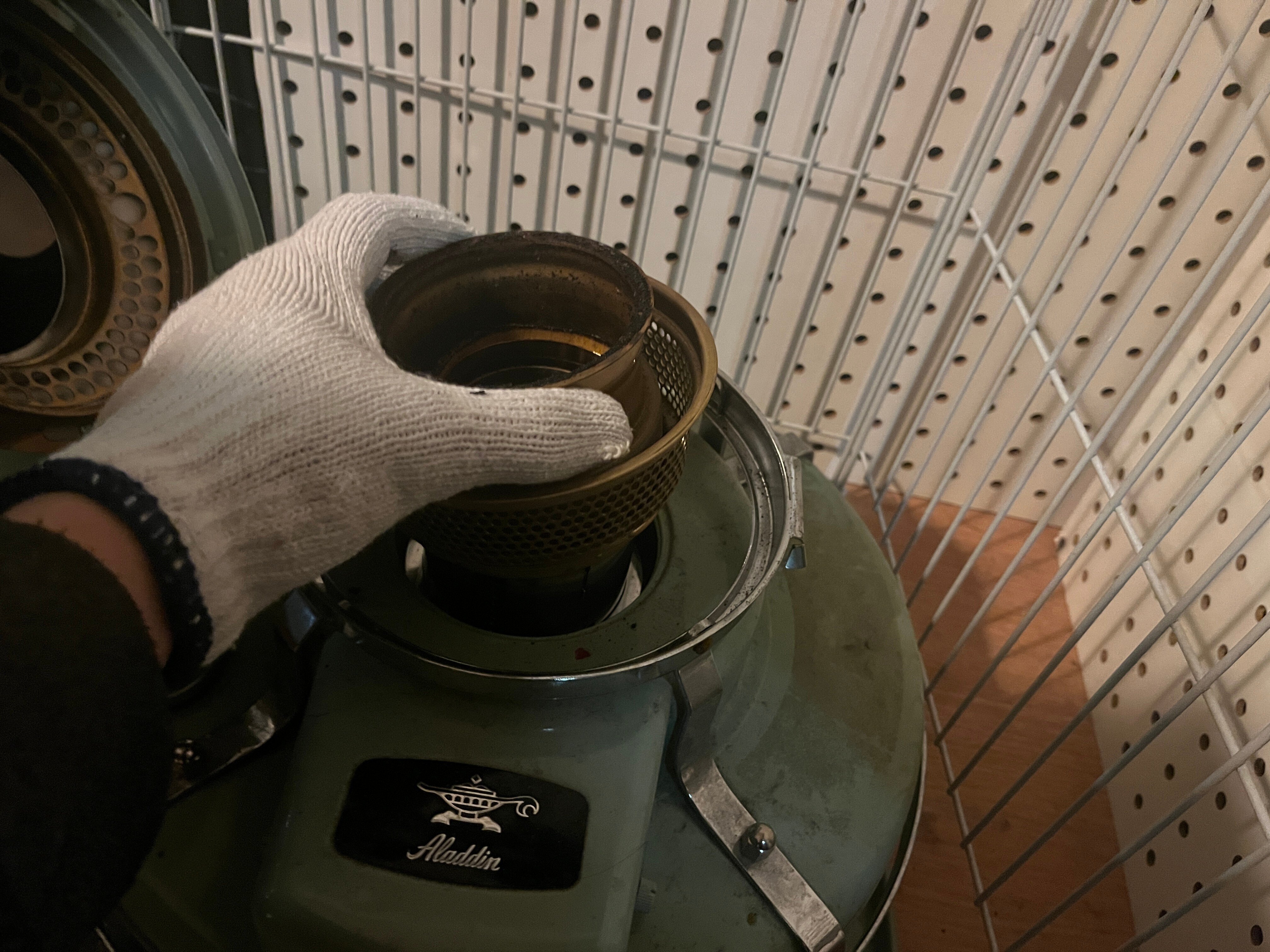 アラジンストーブ芯交換｜NAKADA Shugo