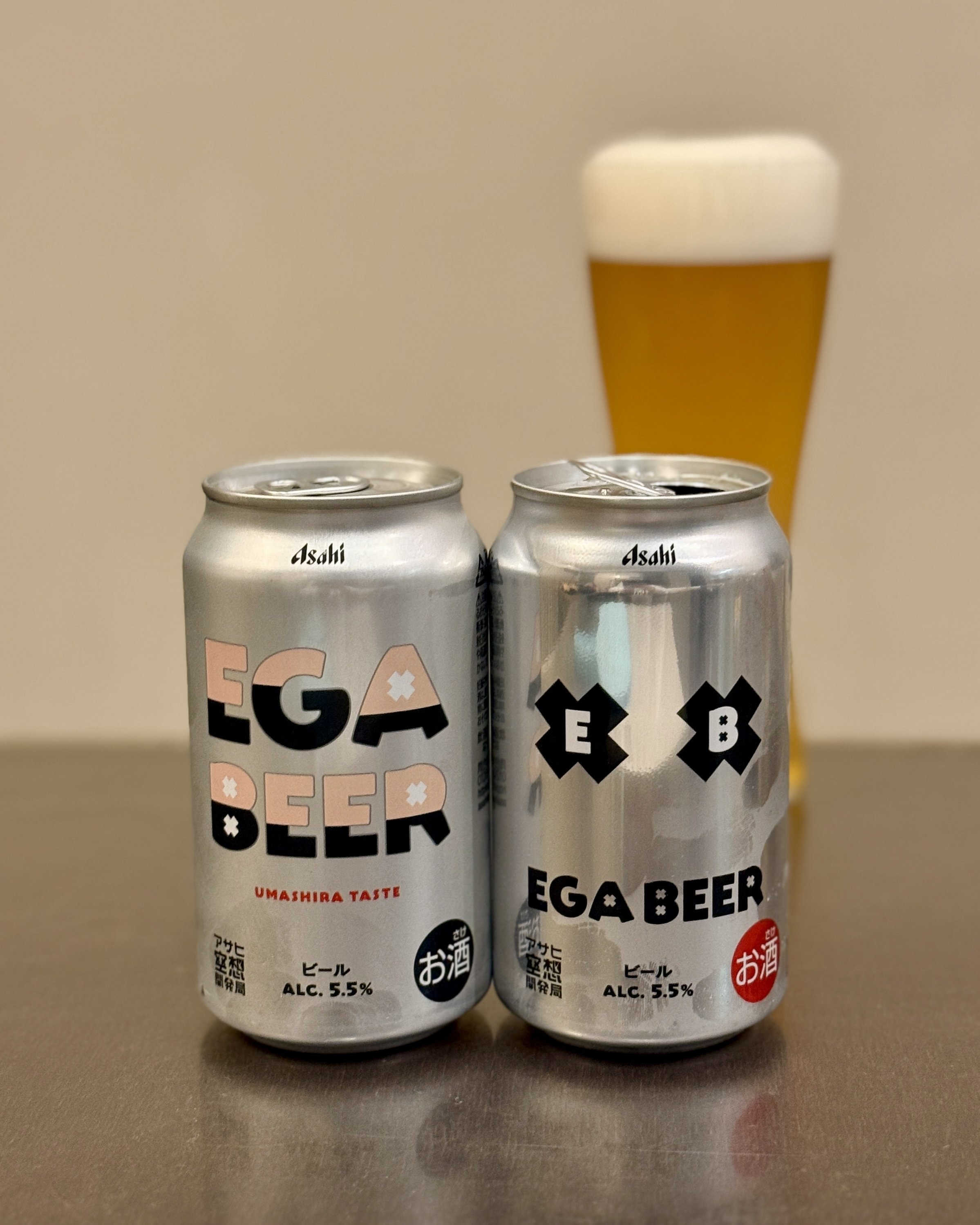アサヒビールの「アサヒ EGA BEER（エガシルバーパッケージ