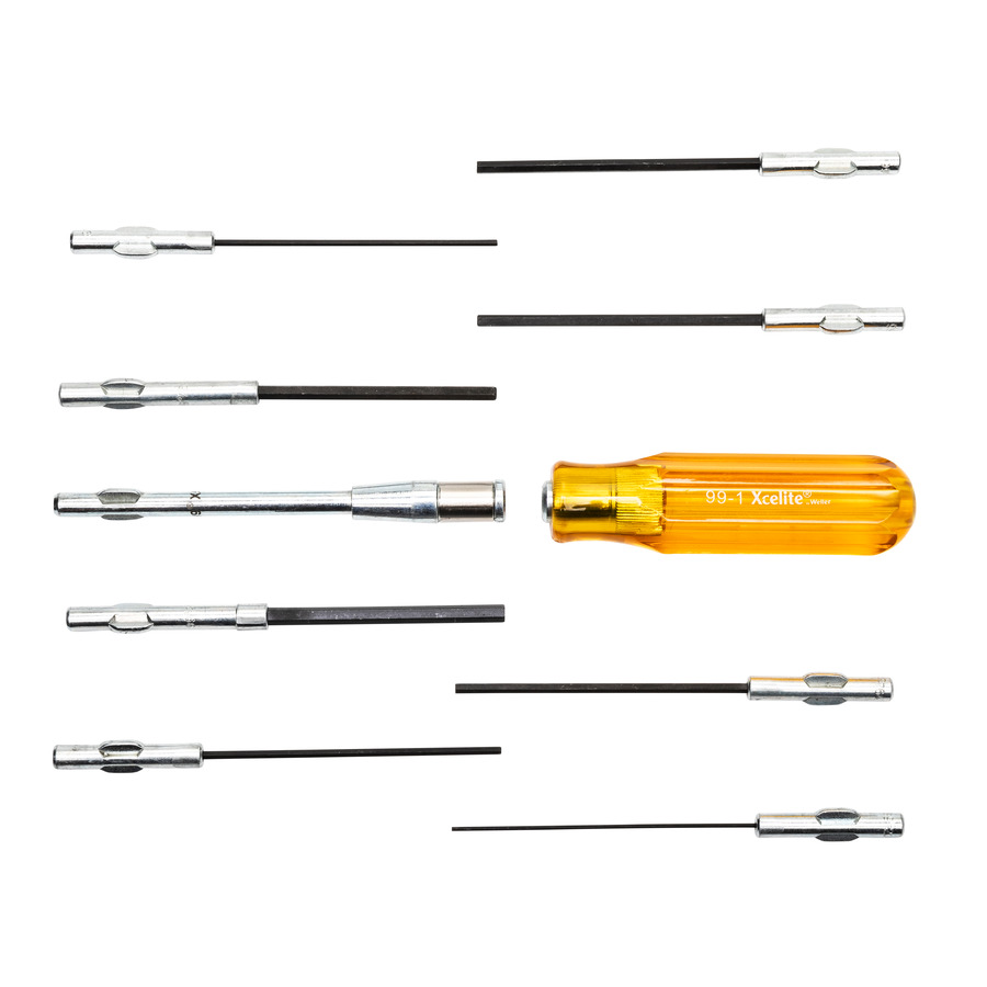 Weller Xcelite 99PS40N Allen Hex Socket Blade Set, 11 Piece, For