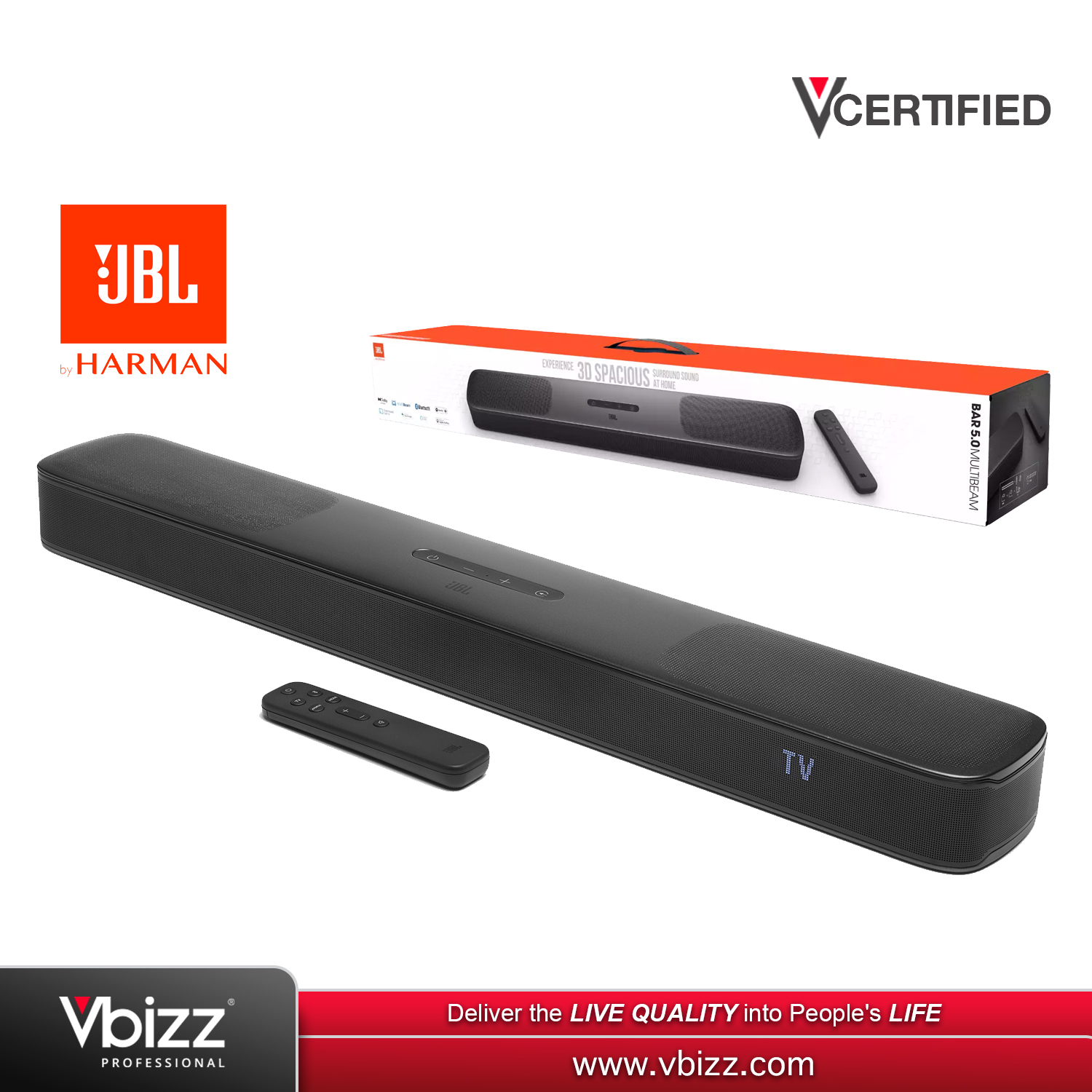 JBL BAR 5.0 MULTIBEAM Soundbar with Multibeam and Dolby Atmos |