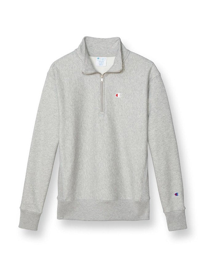 Champion Men's Reverse Weave Quarter Zip Embroidered C Logo