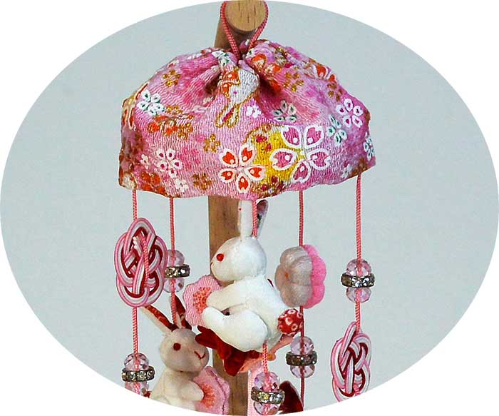 つるし雛 極小うさぎ吊るし飾り ピンク 高さ 25cm | 雛人形,ひな人形