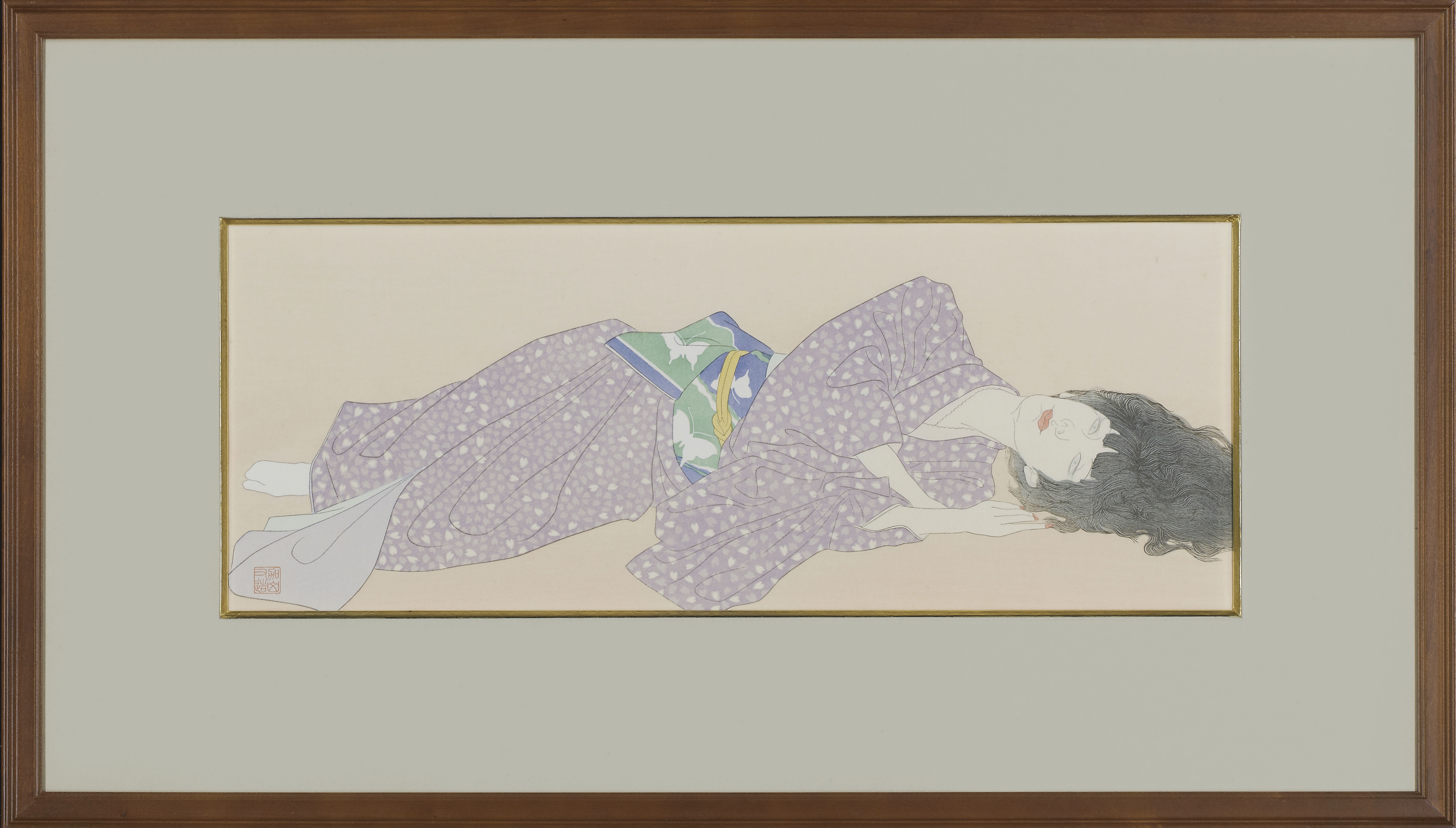 加山又造『 浮世絵『女』シリーズより「はなびら」』 | 木版画 | 日経
