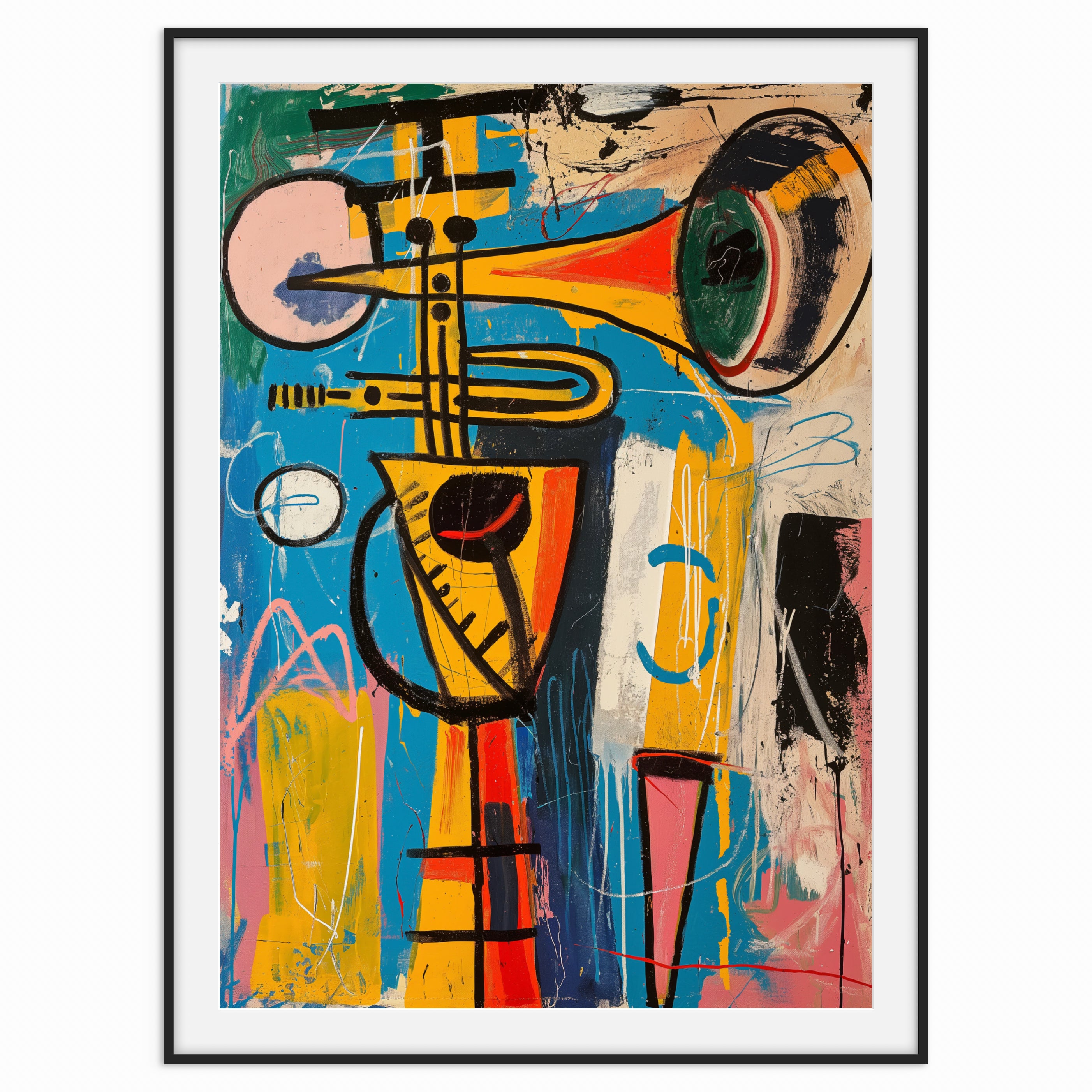 Rhythms of South Africa Vibrsnt Abstract African Music Art Print