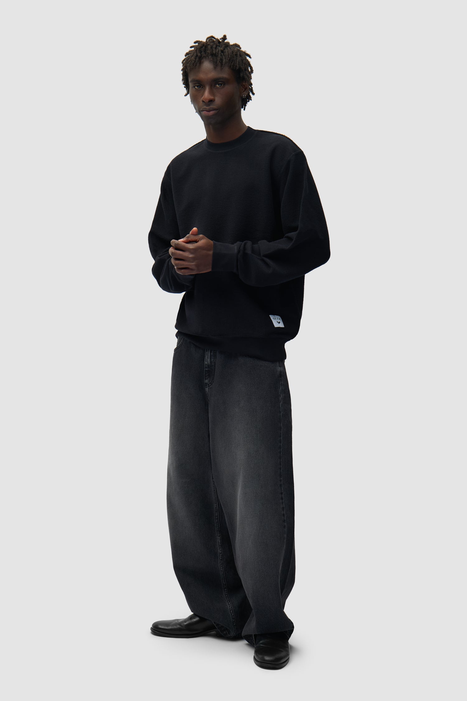 Fade Wash Baggy Pants - Black – Arte Antwerp