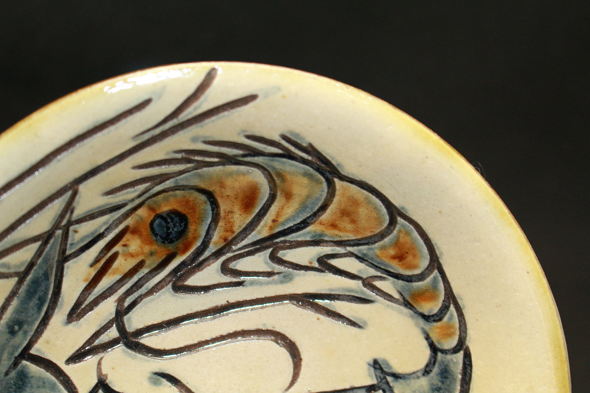 25932 人間国宝 金城次郎 五寸皿 KINJO Jiro – アート飛田