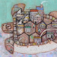 城本敏由樹「鰉魚曼陀羅図 エンペラーフィッシュ」の絵画販売・仲介は