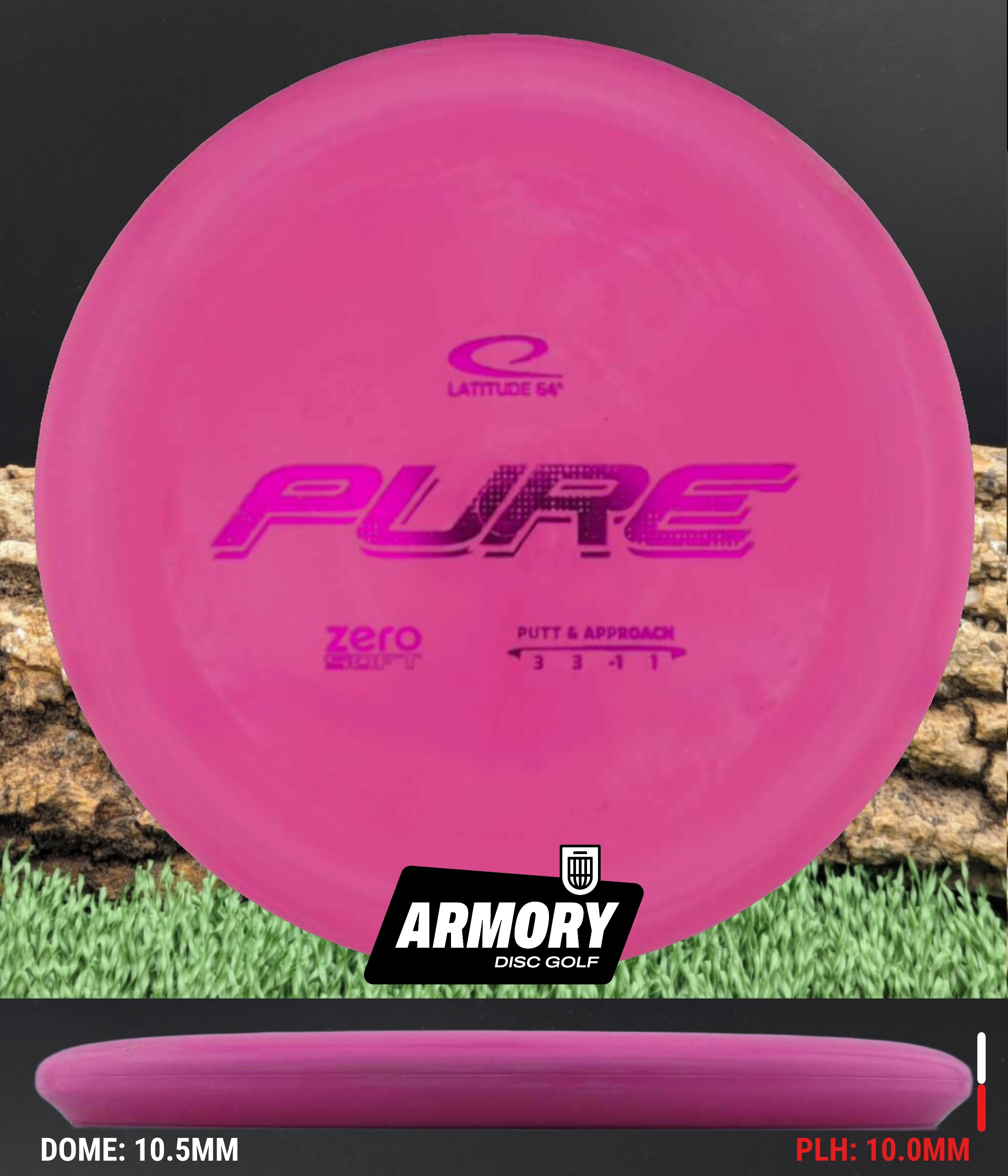 Latitude 64 Pure – Straight Beadless Putter – Armory Disc Golf