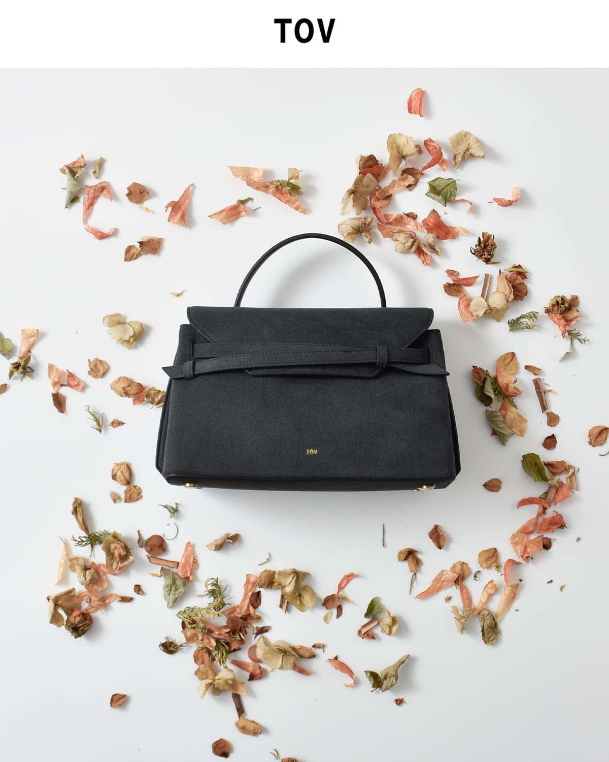 TOV トーヴ ウルトラスエード レザー クロスリボン 2way ショルダー