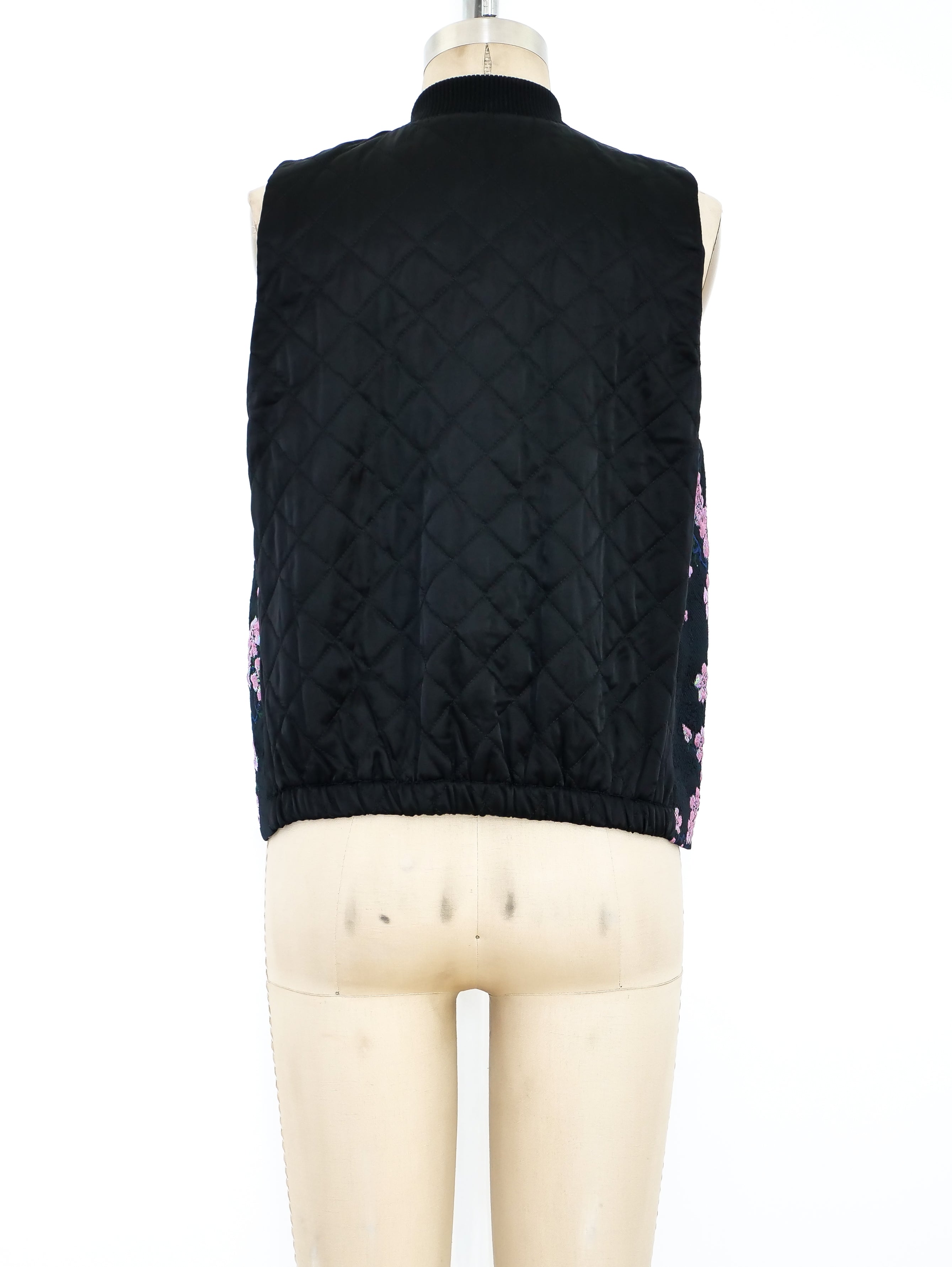 Dries Van Noten Metallic Cherry Blossom Brocade Vest
