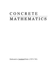 Concrete Mathematics (Sixth printing, with corrections, October