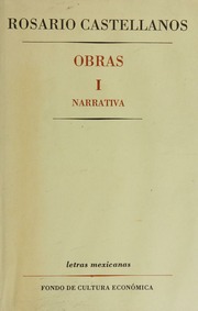 Obras : Castellanos, Rosario : Free Download, Borrow, and