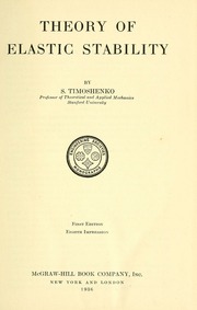 Theory of elastic stability : Timoshenko, Stephen, 1878-1972