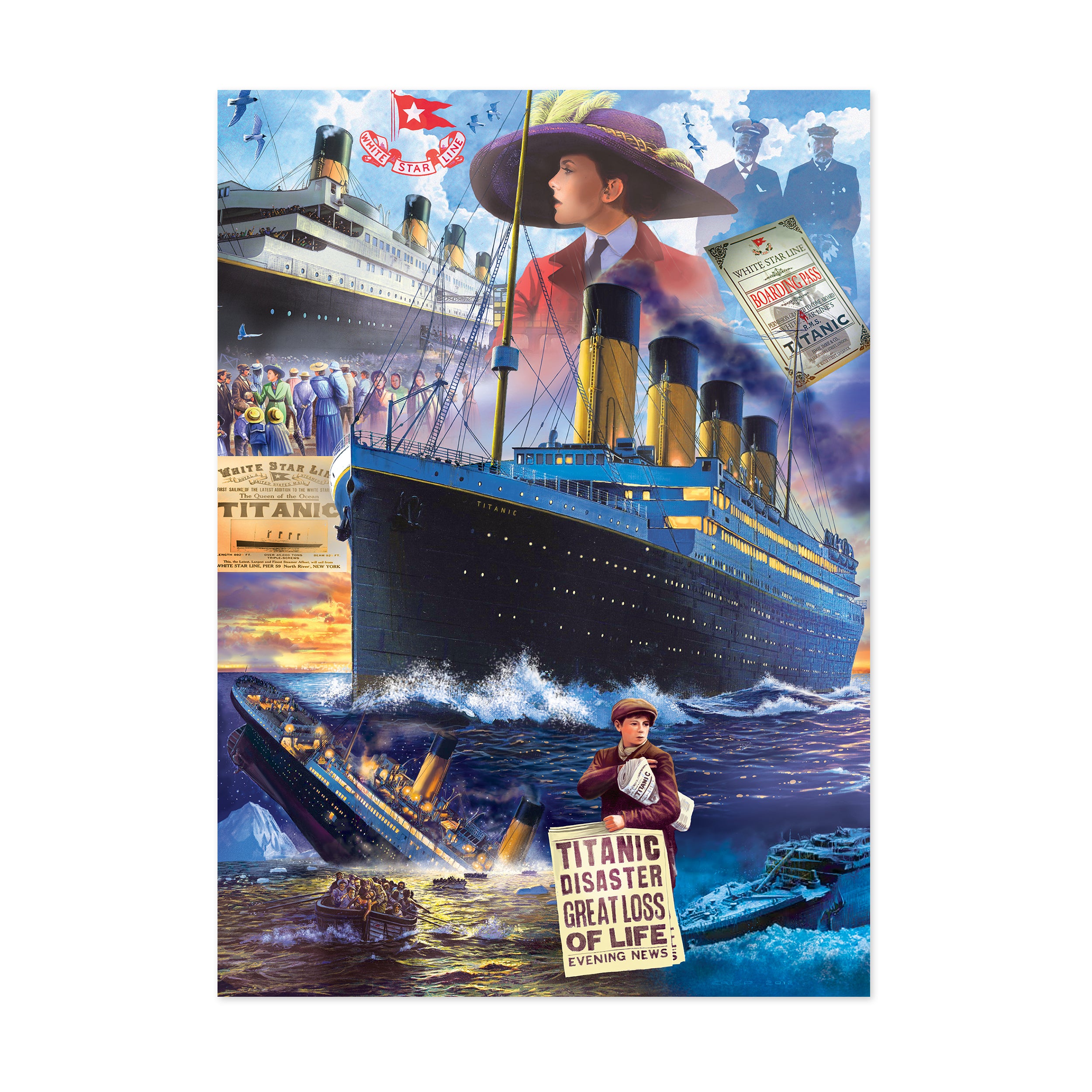 The Titanic - Collage Puzzle: 1000 Pcs | AreYouGame – AreYouGame.com