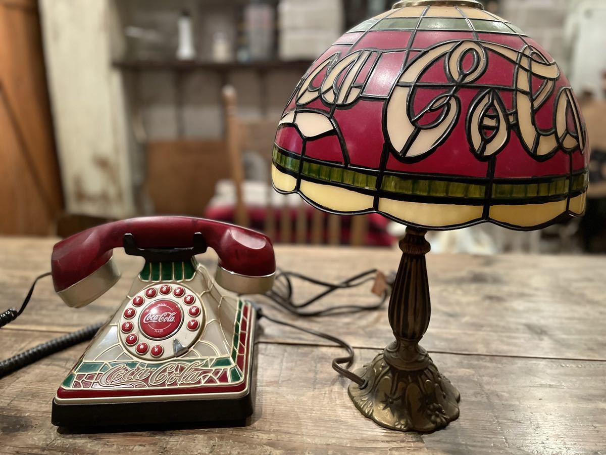 ビンテージ コカコーラ ティファニースタイル ライト＆テレフォン