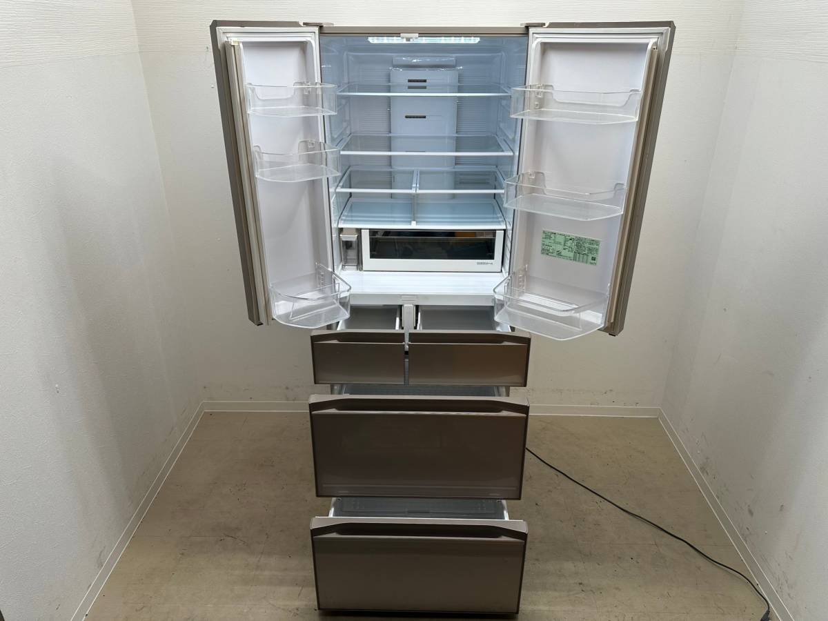 日立 HITACHI 冷凍冷蔵庫 602L フレンチ6ドア クリスタル