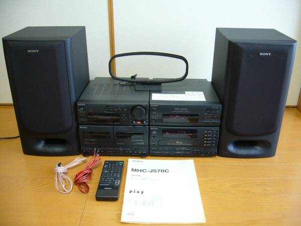 ○SONY ミニコンポ pixy ソニー ピクシー MHC-J570C ラジオ○(システム
