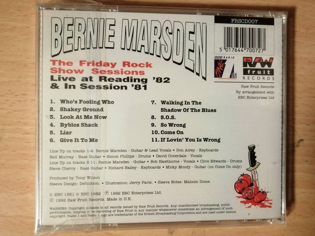 WHITESNAKE関連】BERNIE MARSDENのThe Friday Rock Show Sessions。