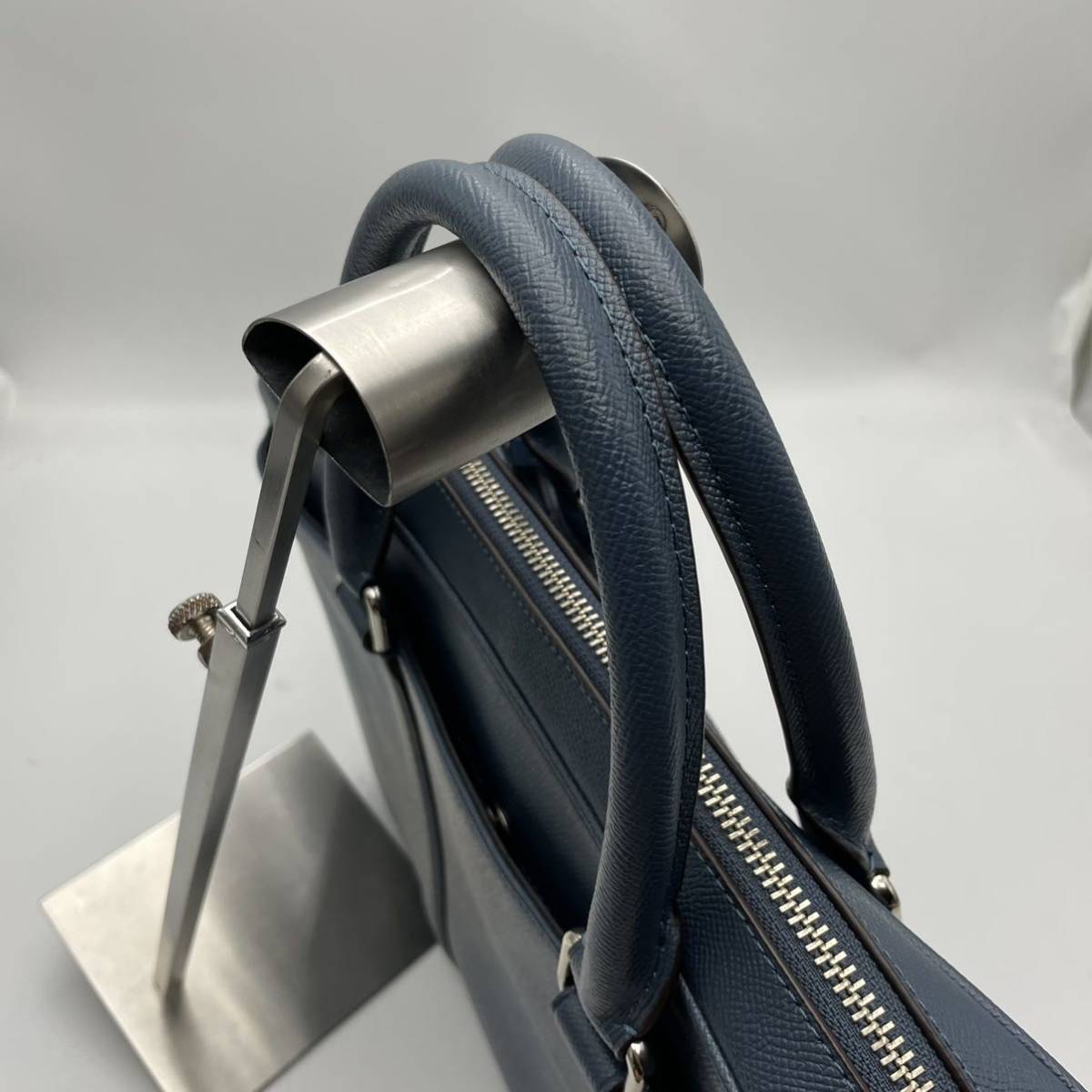 極美品 コーチ ペリー 2way ビジネスバッグ ブリーフ A4可 レザー 青