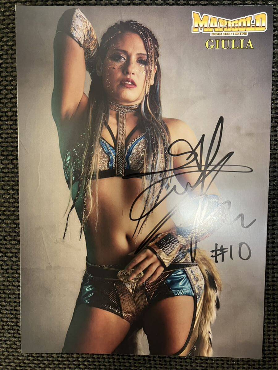 女子プロレス マリーゴールドMARIGOLD 直筆サイン入りポートレート