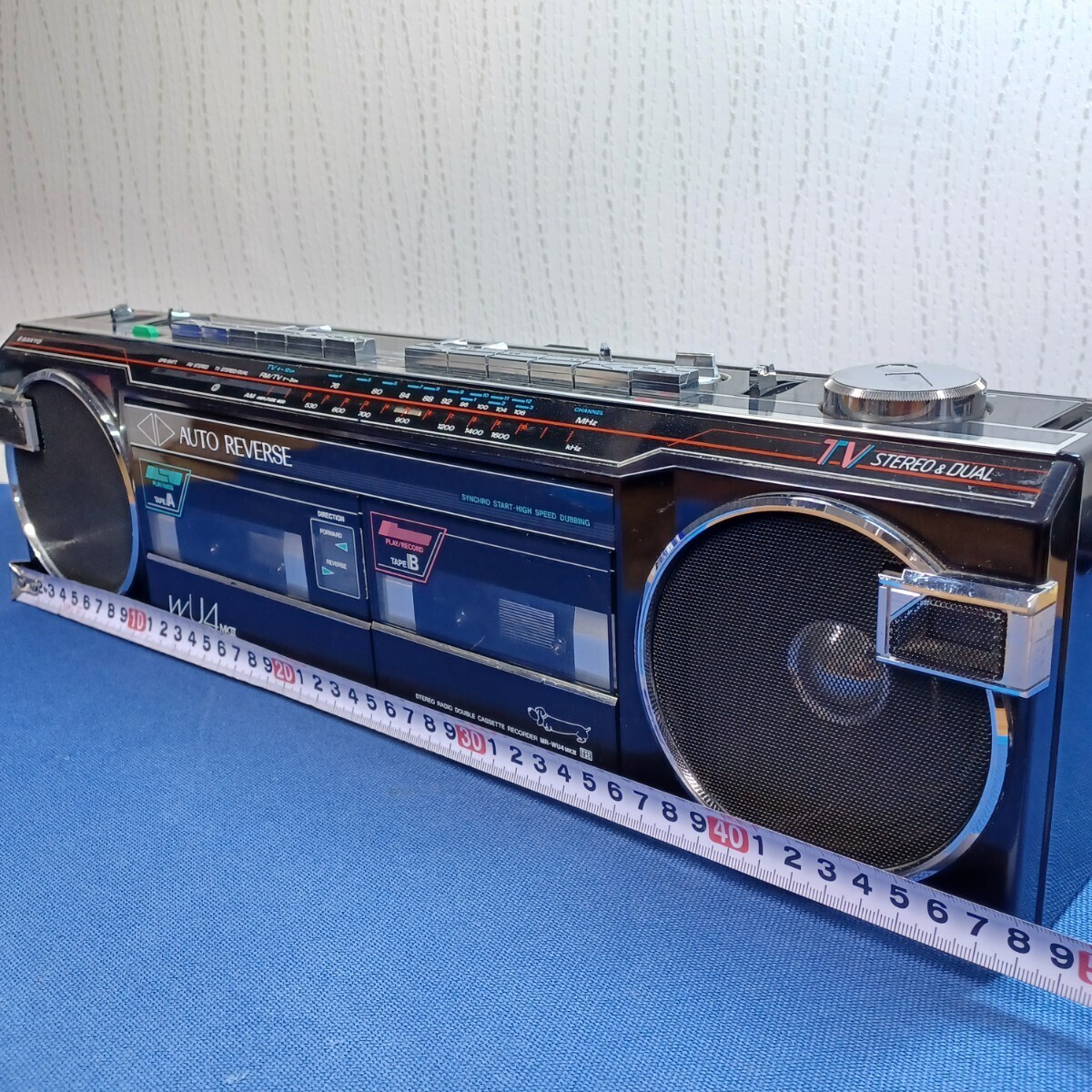 ◇SANYO サンヨー ダブルラジカセ 昭和レトロ ラジカセ◇MR-WU4MKⅢ (K