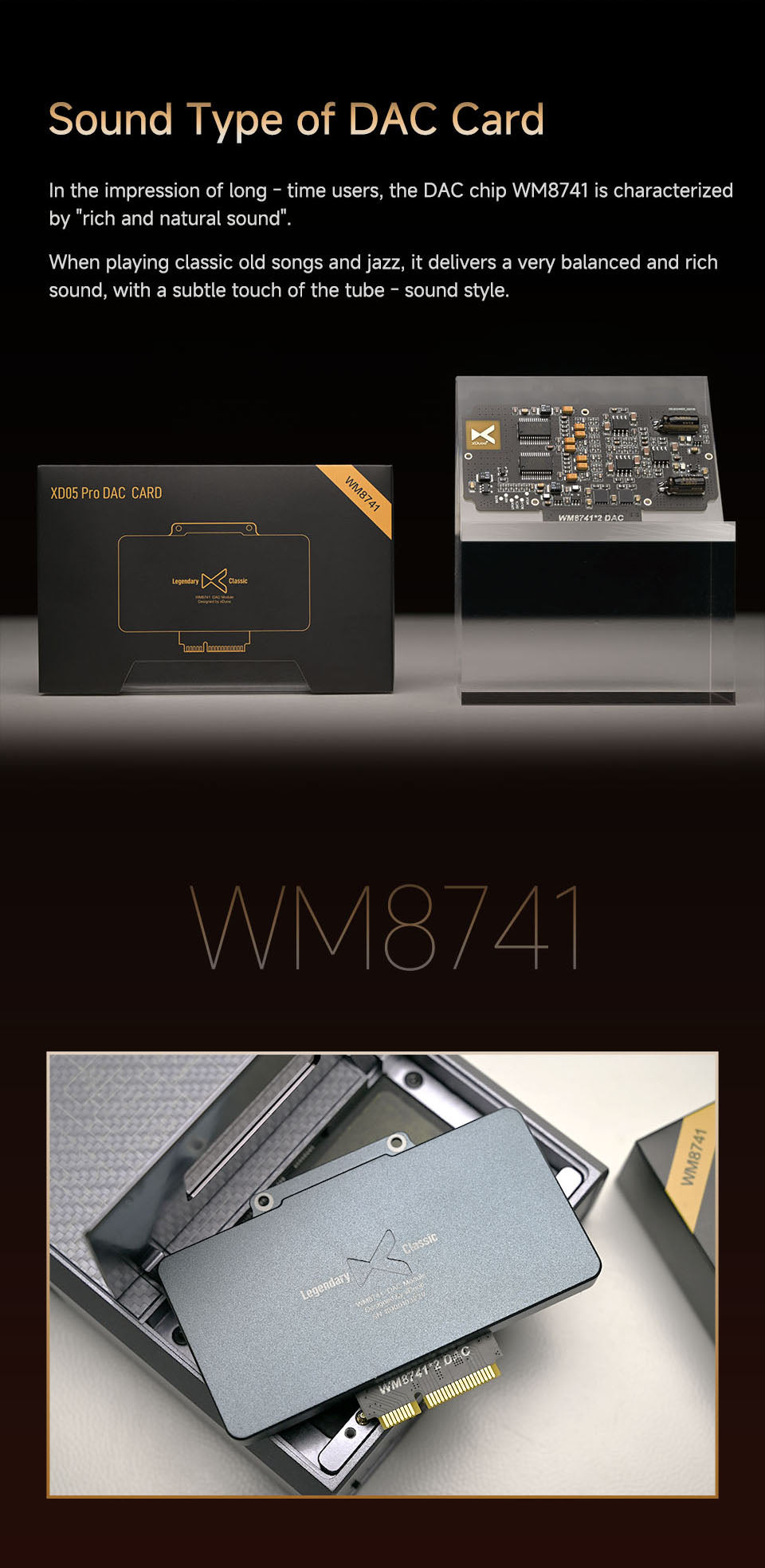 WM8741DACカード（XD05PRO専用） – Audio Passion Lounge | オリオラス