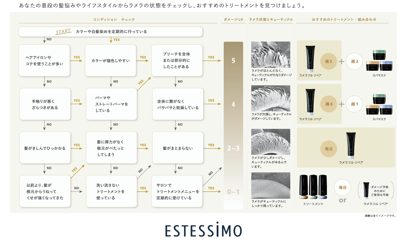 エステシモ新商品 濃密ヘアトリートメント 【ラメラフルリペア】｜千葉