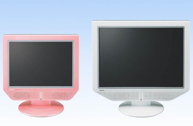 三洋電機、パールホワイトとパールピンクの20/15V型液晶テレビ